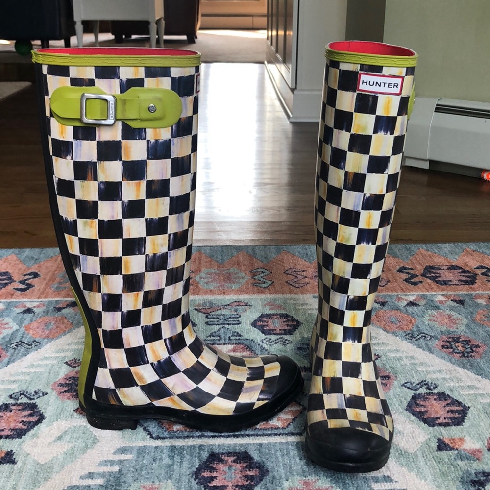 Hunter x Mackenzie-childs Tall Rain Boot 7/8
